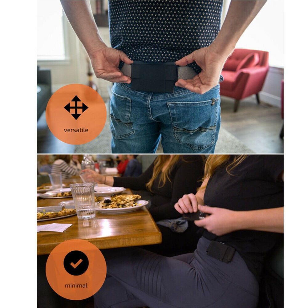 Buylor ultracienki pokrowiec minimalistyczny niewidoczny portfel poręczna talia torba trwała mini portmonetka karta klucz telefon