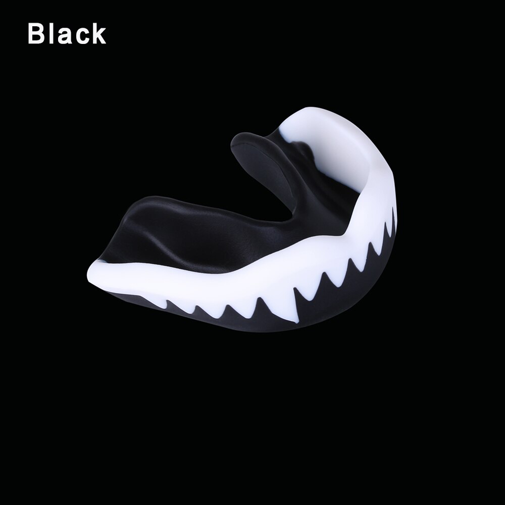 1pc Soft EVA Silicone Tanden Protector Volwassen Mond Guard Gebitsbeschermer voor Boksen Sport Voetbal Basketbal Hockey Karate Muay Thai: Style 2 - black