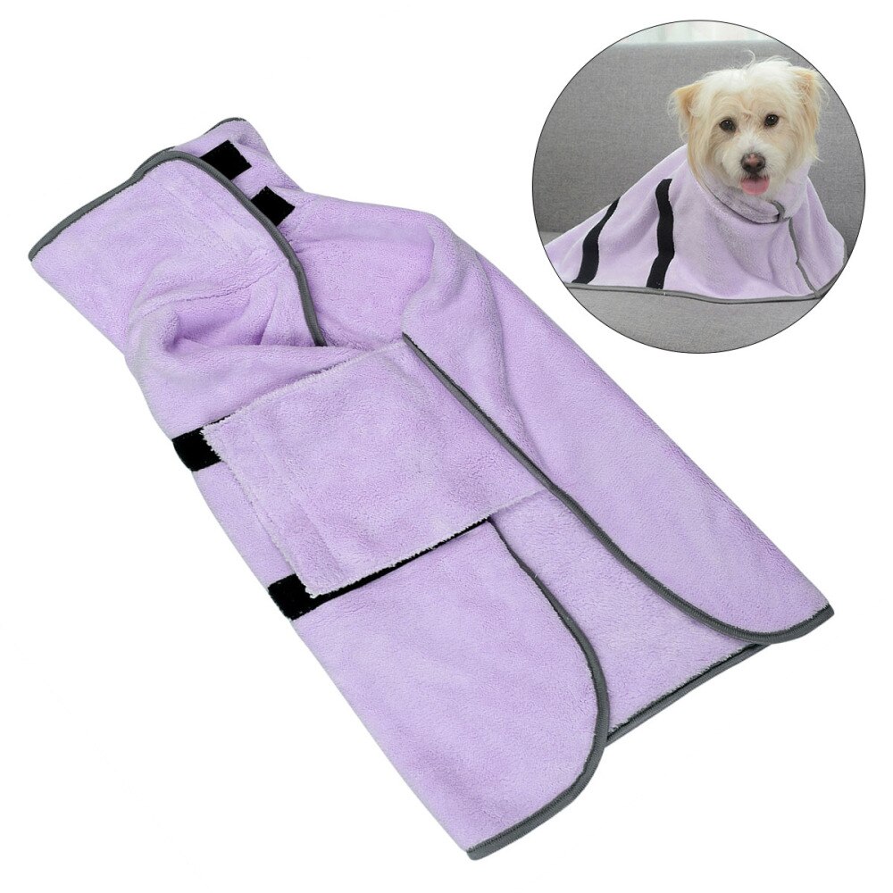 Soft Pet Towel - Super Absorbent Quick Drying Bathrobe for Dogs & Cats
