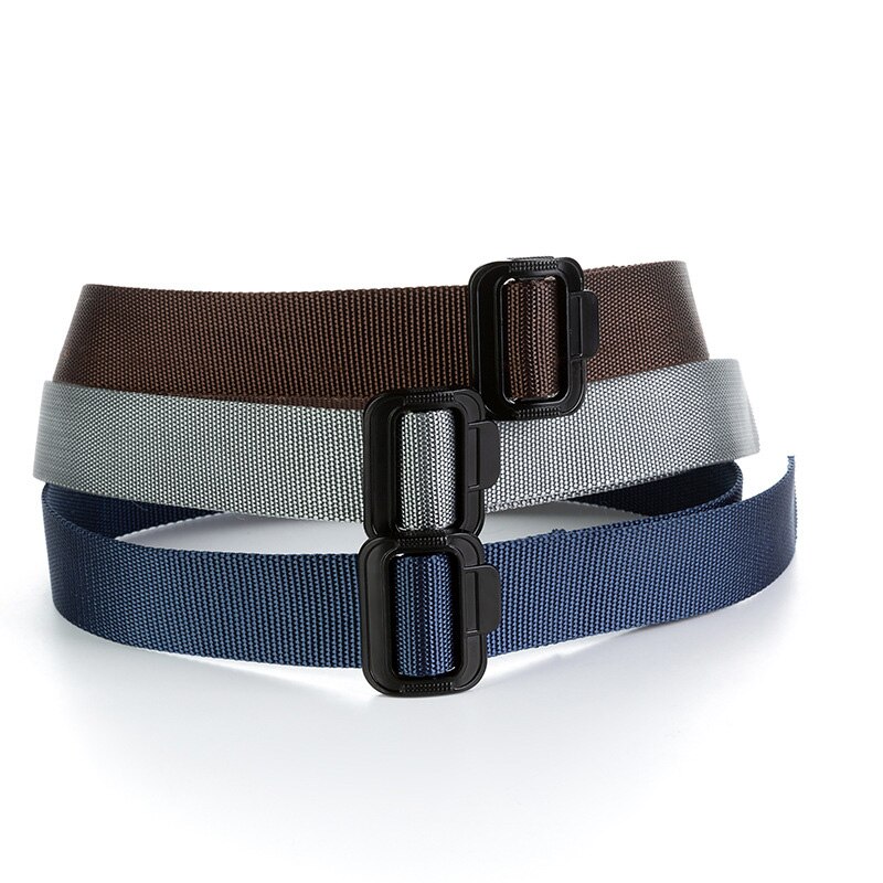 Unisex riem canvas gladde gesp damesriem slijtvaste casual herenriem jeugd student riem