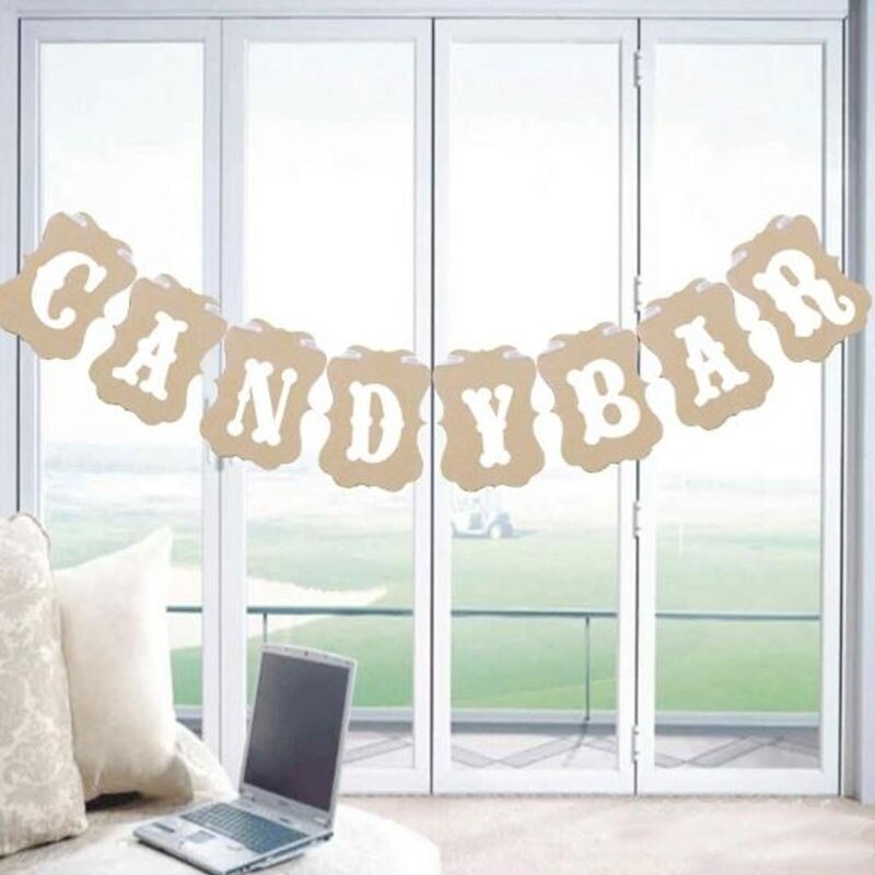 Wedding Banner Candy Bar Card Sign Bunting Banner Birthday Party Decoration Chritmas Decorations