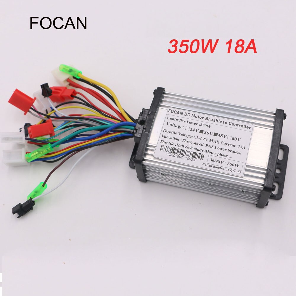 FOCAN accessori per bici elettriche di alta qualità Controller motore Brushless DC 36V/48V 350W per Scooter elettrico per bici elettrica: 36V 48V