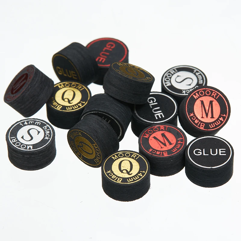 Moori bilardowe końcówki robić kija bilardowego 9 gra z piłkami 14 mm Q/M/S (opcjonalnie) skórzane końcówki akcesoria robić karniszy bilardowych-2 szt.