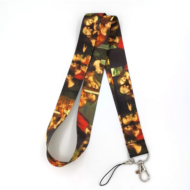 Cordón para el último teléfono de la Cena de Leonardo Da inci para llavero, Tarjeta para cadenas, soporte para insignia, correa para el cuello, cordón para llavero, cinta para colgar