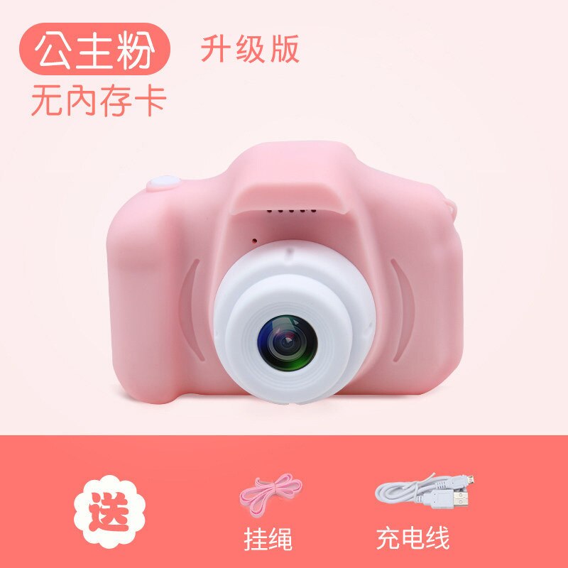 X2 children&#39;s camera mini SLR camera cartoon toy digital camera video camera boys and girls birthday: Pink