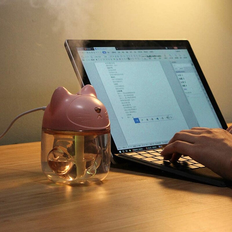 Humidifier, Cool Fog Bedroom Cat Humidifier Usb Portable Car Humidifier Water Replenishing Instrument