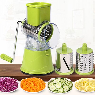 Multifunctionele Groente Shredding Machine Snijden Hakken Machine Hand-Crank Aardappel Slicer Pinda Cutter Keuken Tool: Steel handle type
