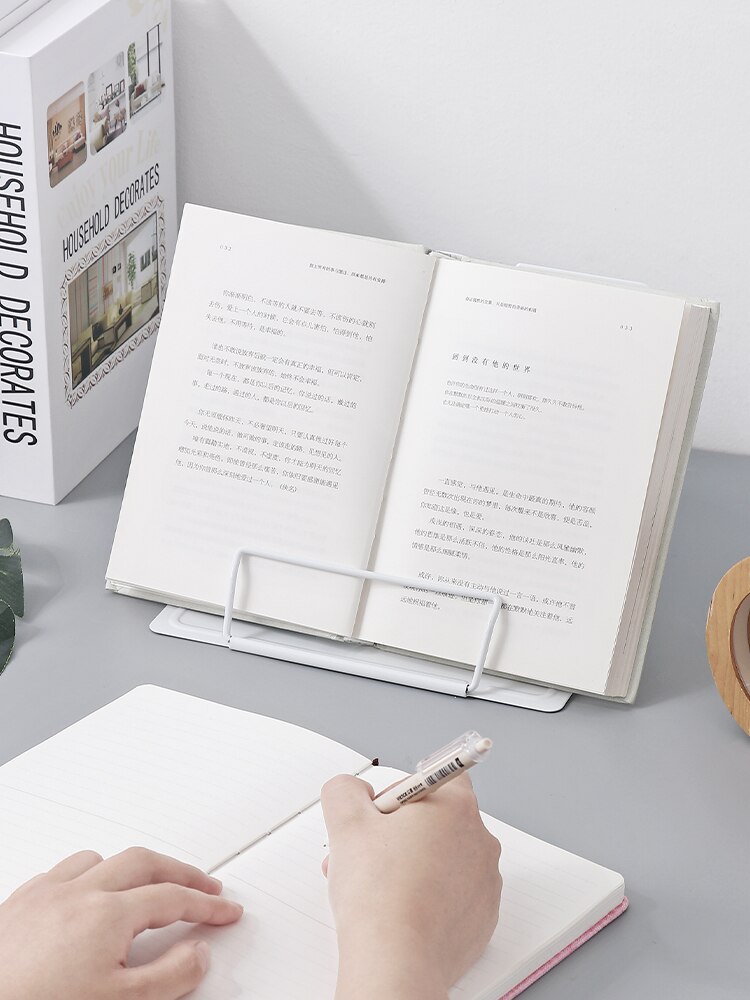 Portable Reading Book Stand Document Holder Desk Adjustable Bookend Stand Foldable Book Stand Display Stand Student Supply