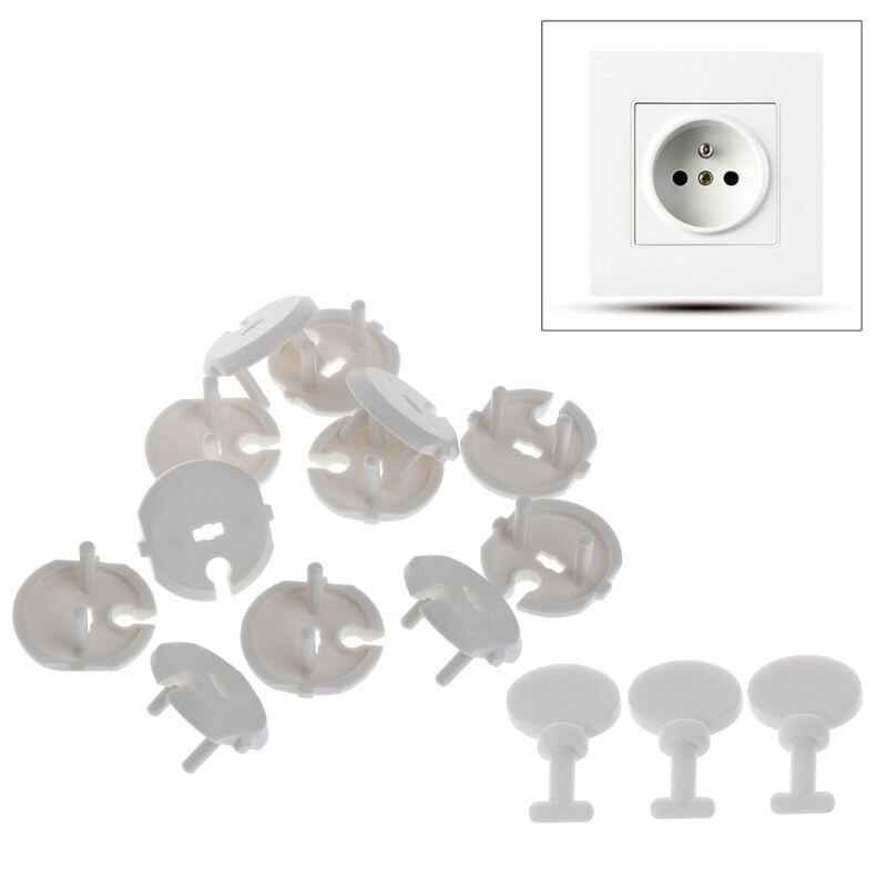 12 Pcs Franse Standaard Stopcontact Cover Met 3 Pcs Key Baby Kind Veiligheid Protector Kit