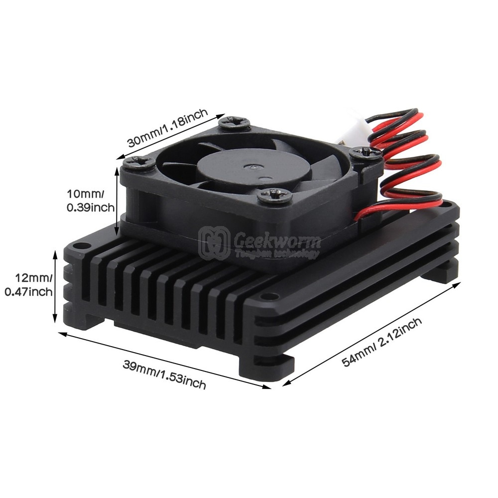 Raspberry Pi Compute Module 4 CM4 Ingebed Aluminium Heatsink/Koeler/Radiator/Beschermende Shell Ondersteuning 30Mm Fan (C235)