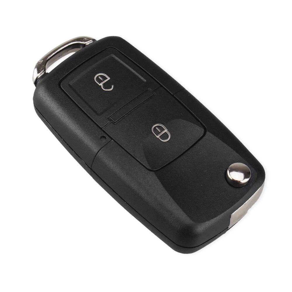 KEYYOU – coque de clé télécommande pliable, pour Volkswagen, Vw, Jetta, Golf, Passat, coccinelle, Skoda, Seat, Polo B5, Santana B6: 2 Buttons No Blade
