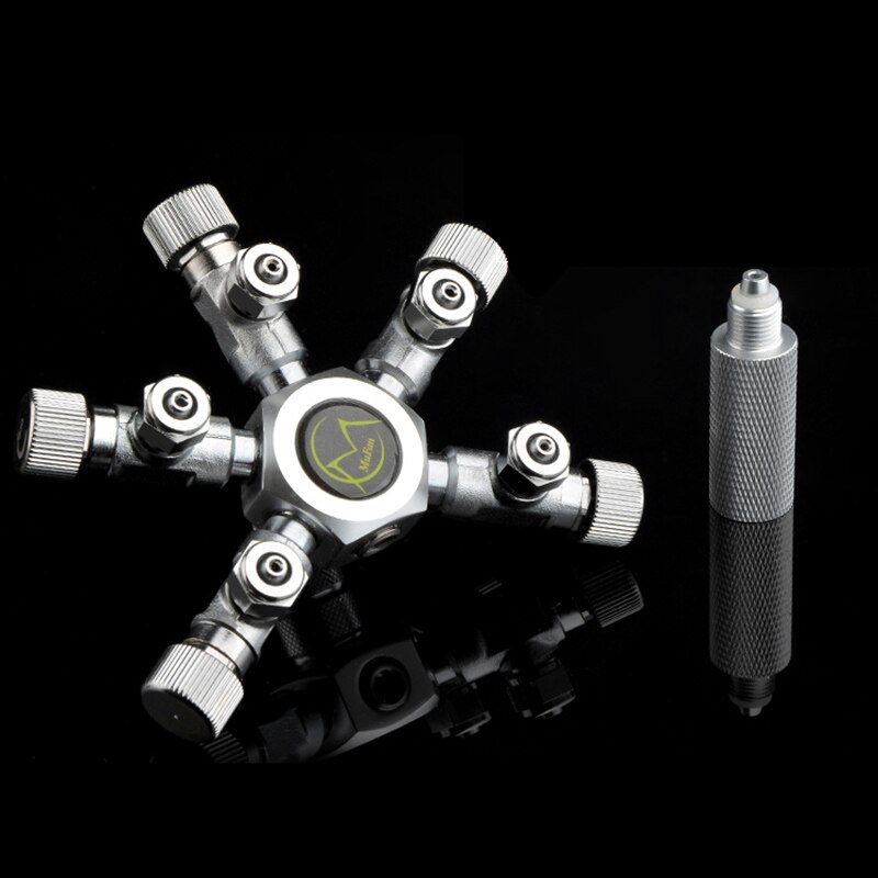 Vanne de régulation de séparateur de Co2 à monter soi-même, distributeur à voies multiples 2/3/4/5/6 voies, régulation indépendante, plante en alliage d&#39;aluminium: 5 way