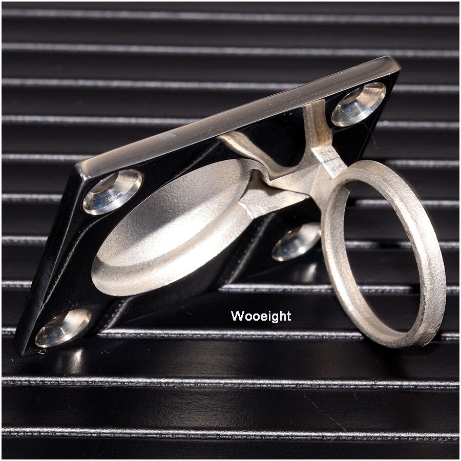 Wooeight 48*39mm 316 Stainless Steel Boat Accessories Marine Ring Handle Cover Flush Hatch Locker Cabinet Pull Lift