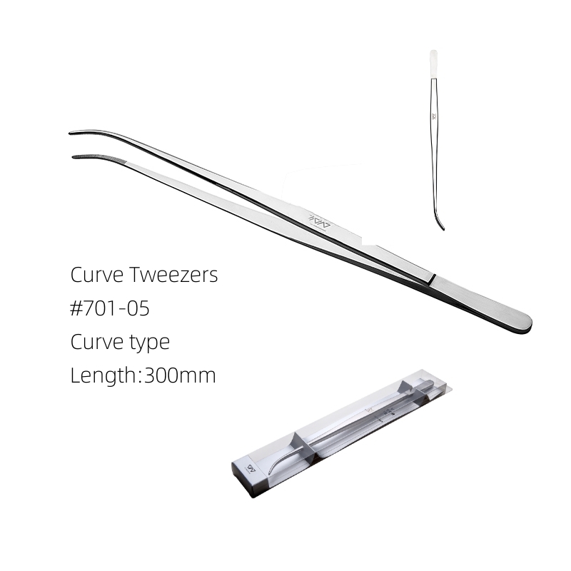 VIV Aquarium Aquatic Stainless Spring Steel Plant Scissors Curved Wave Shape ADA Cleaning Maintenance Tool: Curve Tweezers701-05