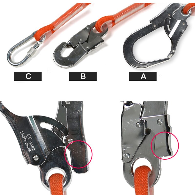 High Altitude Protective Safety Belt Nylon Sling Belt With Hook High Strength Wearable Anti Fall Off