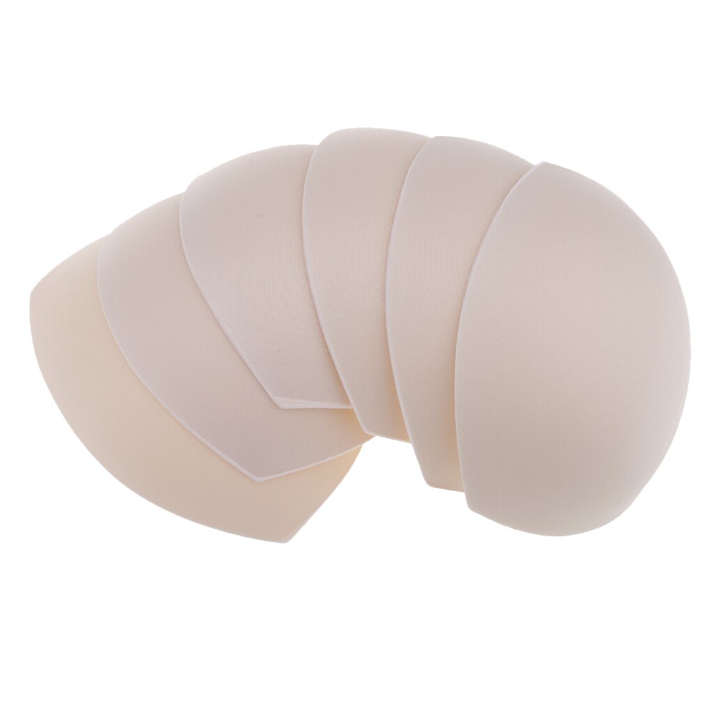 3 Pairs Verwijderbare Bh Bikini Borst Foam Push Up Pads Insert Enhancer Badpak: Nude