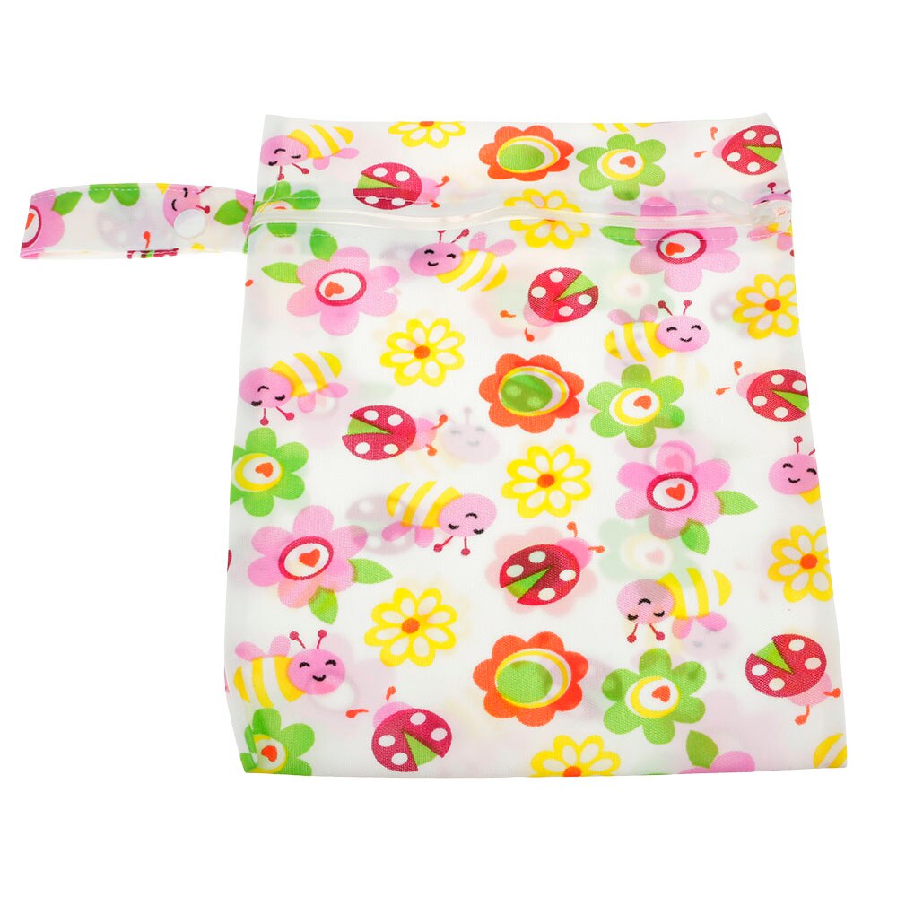 1 Pcs Diaper storage bag diaper bag washable baby 19.5*23.5 cm zipper deodorant practical: Gold