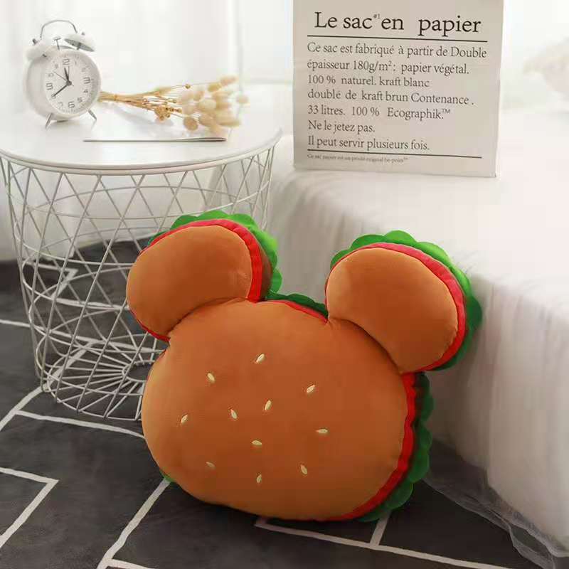 JY mignon rouge Hamburger gant forme oreiller coussin en peluche jouets 45*35*20cm WJ02: B