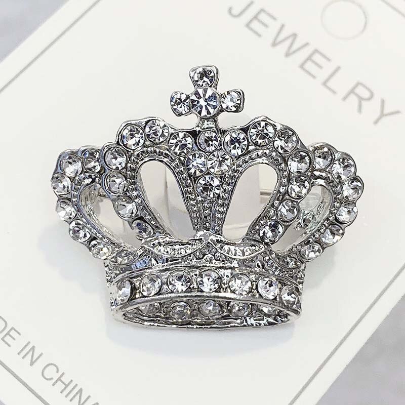 Mode Kristal Broche Luxe Retro Kroon Badges Voor Vrouwen Strass Pin Broches Meisje Bruiloft Corsage Kleding Decor 1Pc: 6
