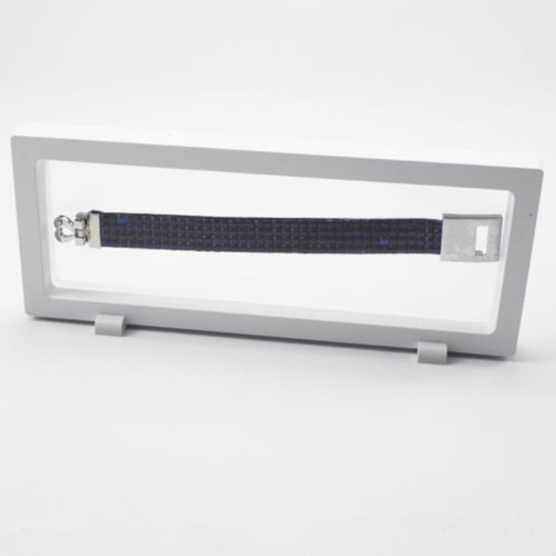 3d flydende billedramme skygge kasse smykker display stativ ring vedhæng holder beskytte smykker sten præsentation sag: Hvid 230 x 90mm