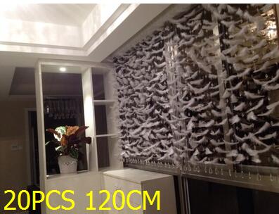 Rideau de séparation en perles de cristal, produit fini, rideau de décoration pour l'entrée, rideau en plumes de perles: 20pcs 120cm