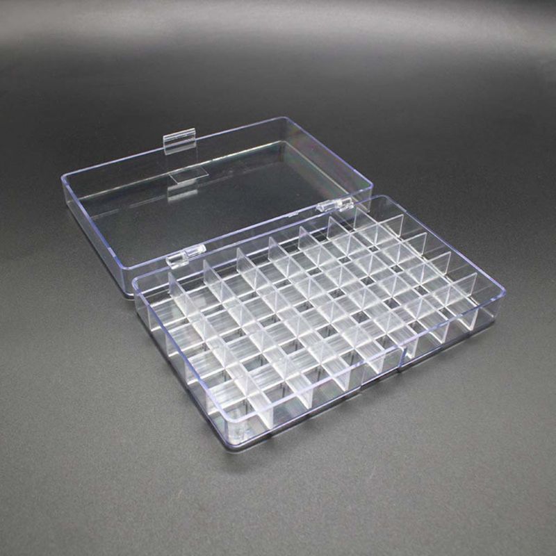 40 Compartments Storage Box Transparent Plastic Nail Art Jewelry Earring Case