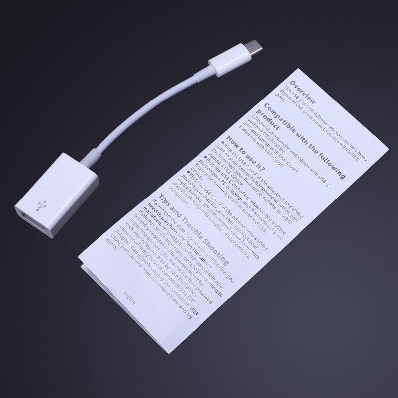 USB-C To USB 3.0 Adapter, Thunderbolt 3 To USB 3.1 Female Adapter Otg Cable Compatible For M Acbook Pro , Dell Xps And