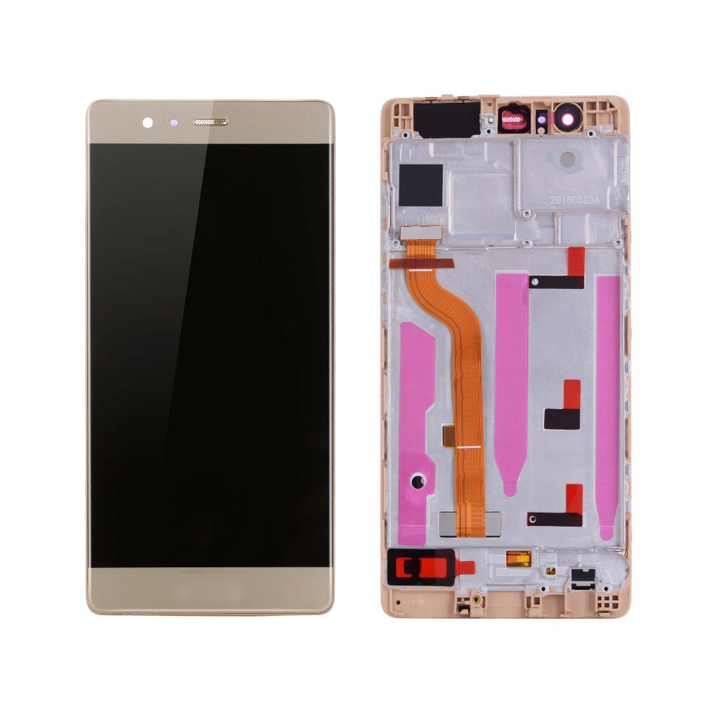 Original 5.2" For HUAWEI P9 LCD Display Touch Screen with Frame Digitizer Replacement For HUAWEI P9 Display EVA-L09 EVA-L19: Gold with frame