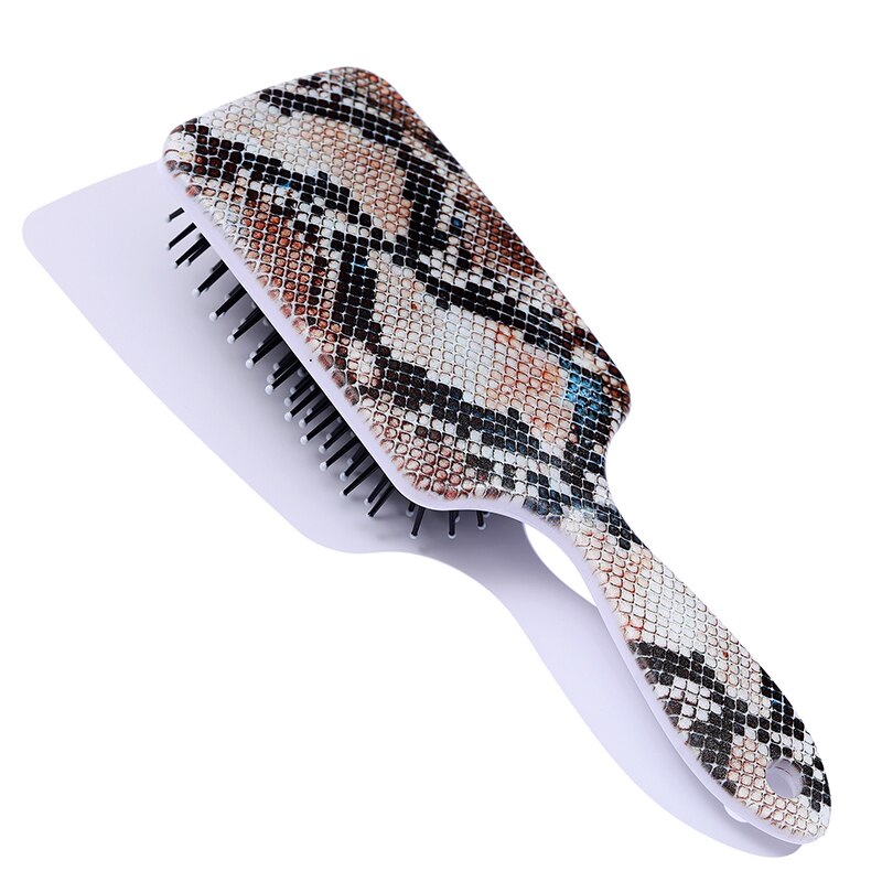 Leopard Snake Print Haar Kussen Kam Glad Airbag Plastic Vrouwen Snijden Haar Kam Voor Thuis Haar Borstel Kappers: 1