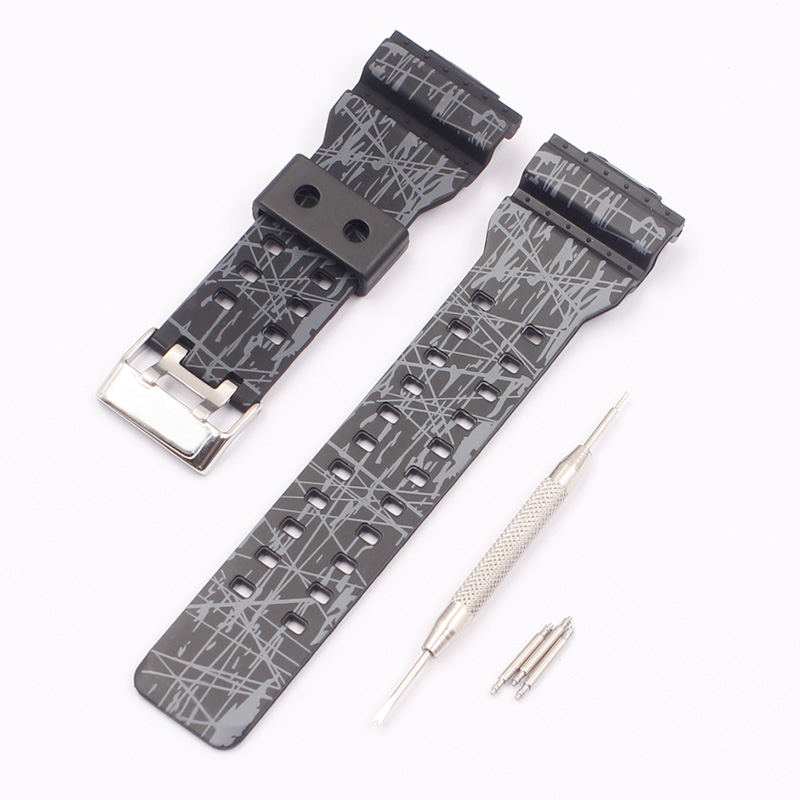 Watch accessories for Casio GSHOCK GLS GD GA110 GA100 GD120 camouflage silicone strap case