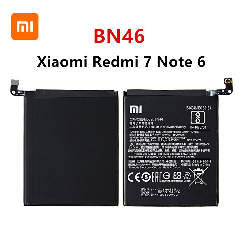 Xiao mi 100% orginal BN46 4000 mah batterie Für Xiaomi Redmi 7 Redmi7 Redmi Hinweis 6 redmi Hinweis6 Hinweis8 Hinweis 8 BN46 Batterien + Werkzeuge