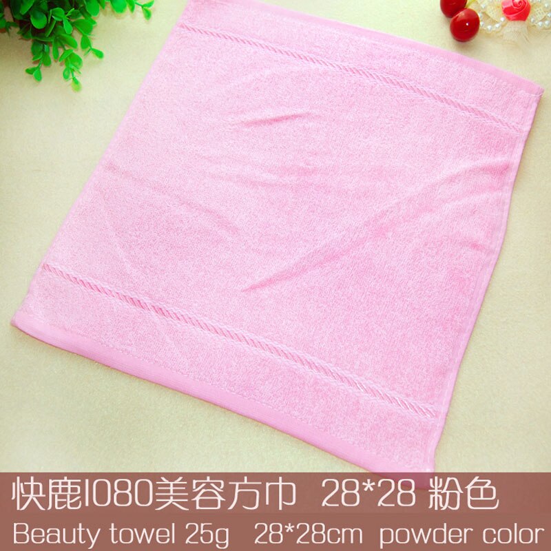 Bamboo fiber wash a face to face cloth Soft beauty face cloth Comfortable wood fiber towel beauty big squares 4 pieces: MR011 Pink