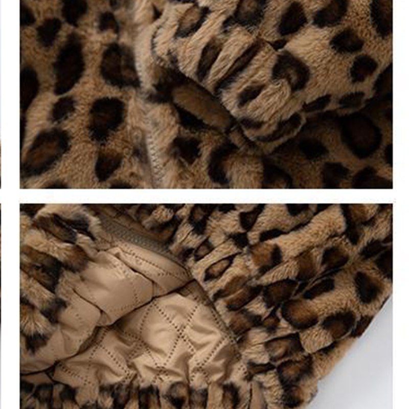 Giacca per bambina inverno spesso caldo pile capispalla bambino neonato ragazzo caldo leopardo pelliccia sintetica abbigliamento per bambini cappotto Casual per bambini