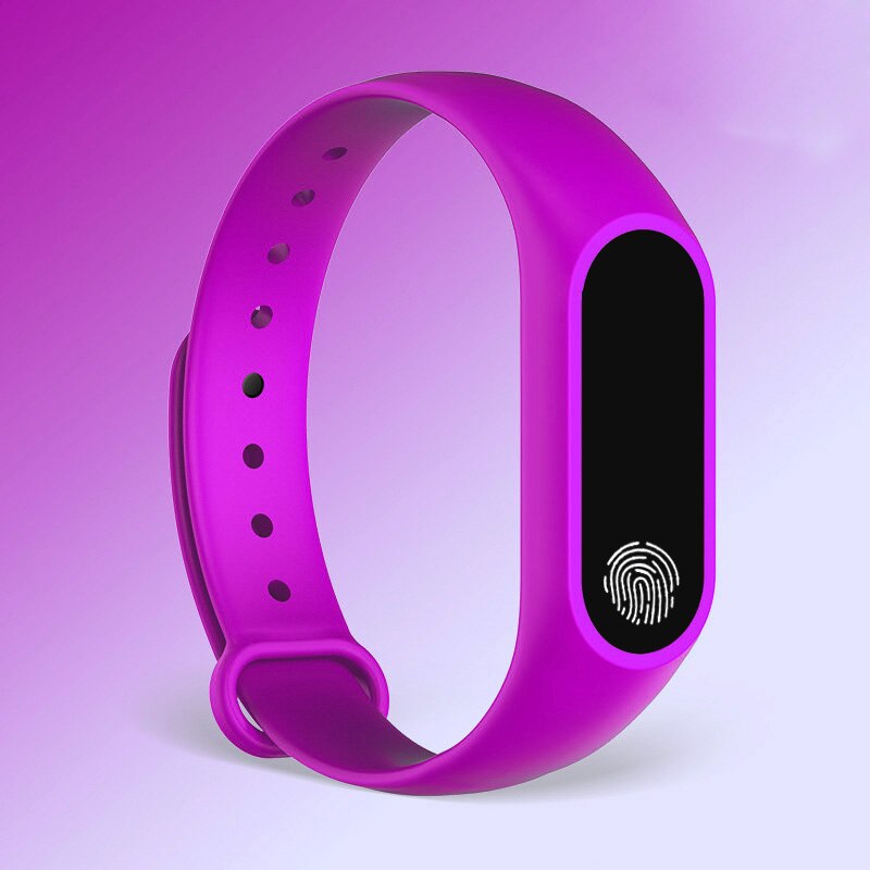 Smart watches call SMS reminder for phone Smartwatch Heart Rate Monitor Blood Pressure Functions For Women men kid M2: Purple