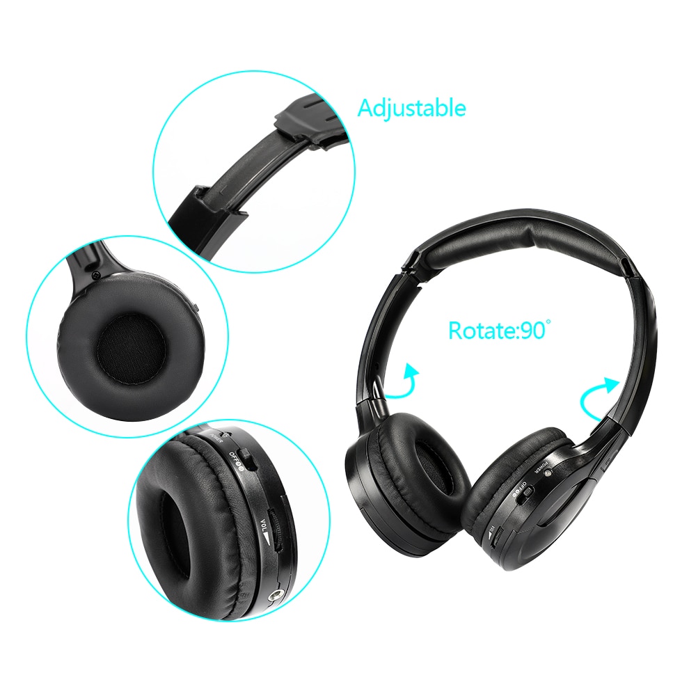 IR Infrared Wireless headphone Stereo Foldable Car Headset Earphone Indoor Outdoor Music Headphones TV headphone 2 channel