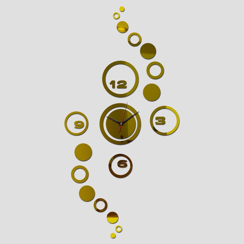 real acrylic watch wall 19pcclock modern luxury mirror 3d watches clocks 4numbers abstract