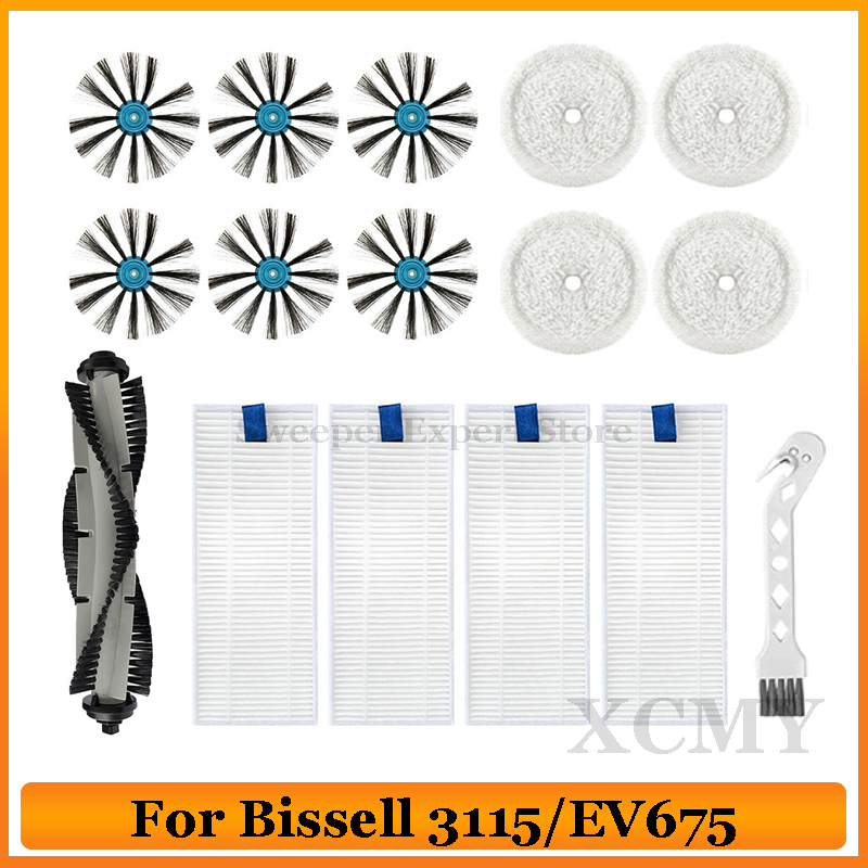Voor Bissell 3115/EV675 Robot Stofzuiger Onderdelen Spinwave Harde Vloer Expert Nat & Droog Robotic Drum Filter mop Accessoires