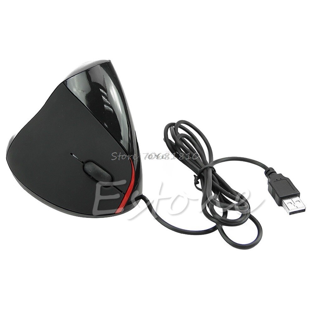 Ergonomic USB Vertical Optical Mouse Wrist Healing For Computer PC Laptop
