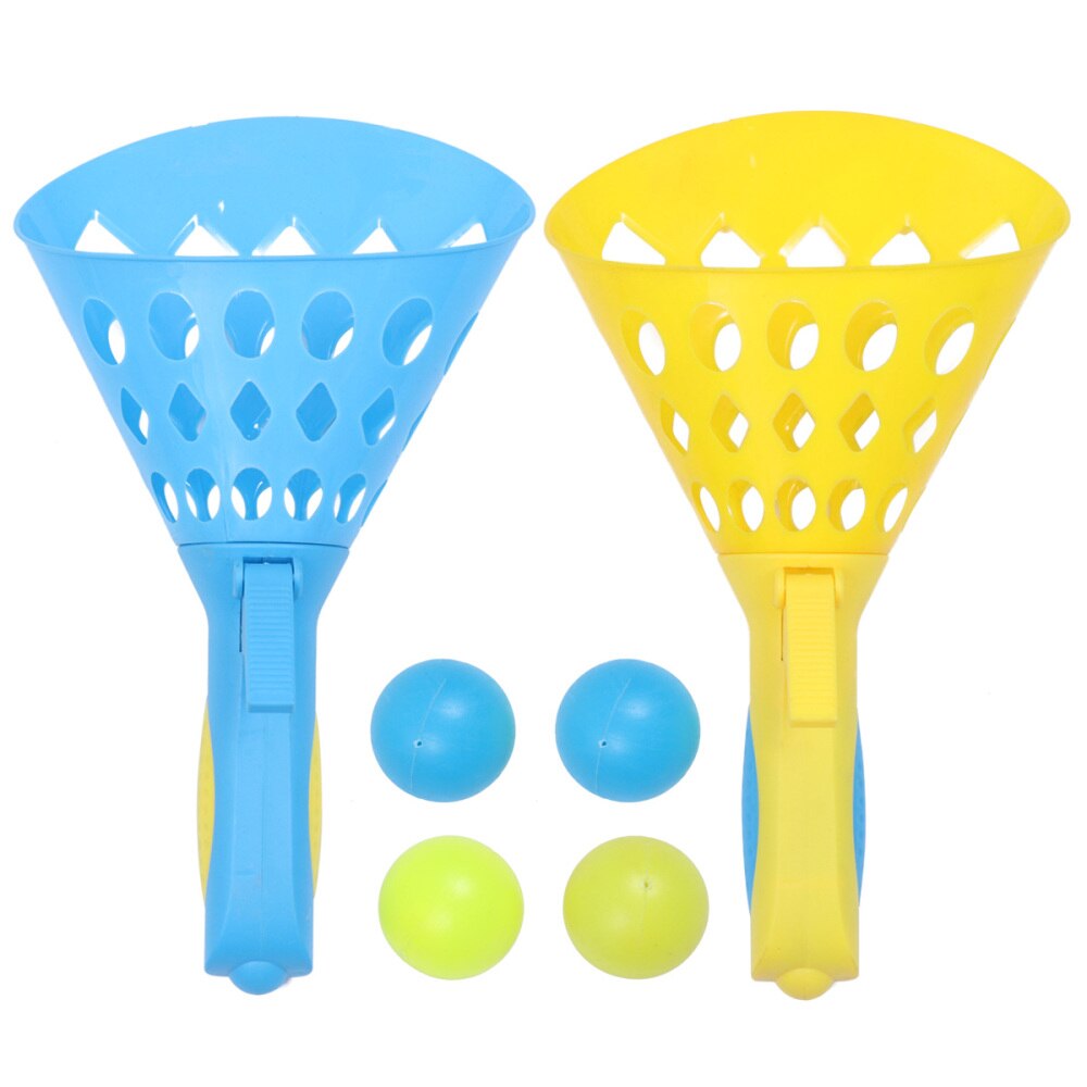 1 Set Launch and Catch Balls Game Children Toss Game Parent-child Interactive Play Activity for Kids Adults Outdoor (2pcs Transm: Default Title