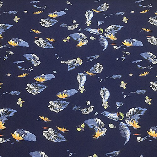 Tela mezclada de seda y lino muy de fondo azul oscuro grueso 30 momme, SLN182