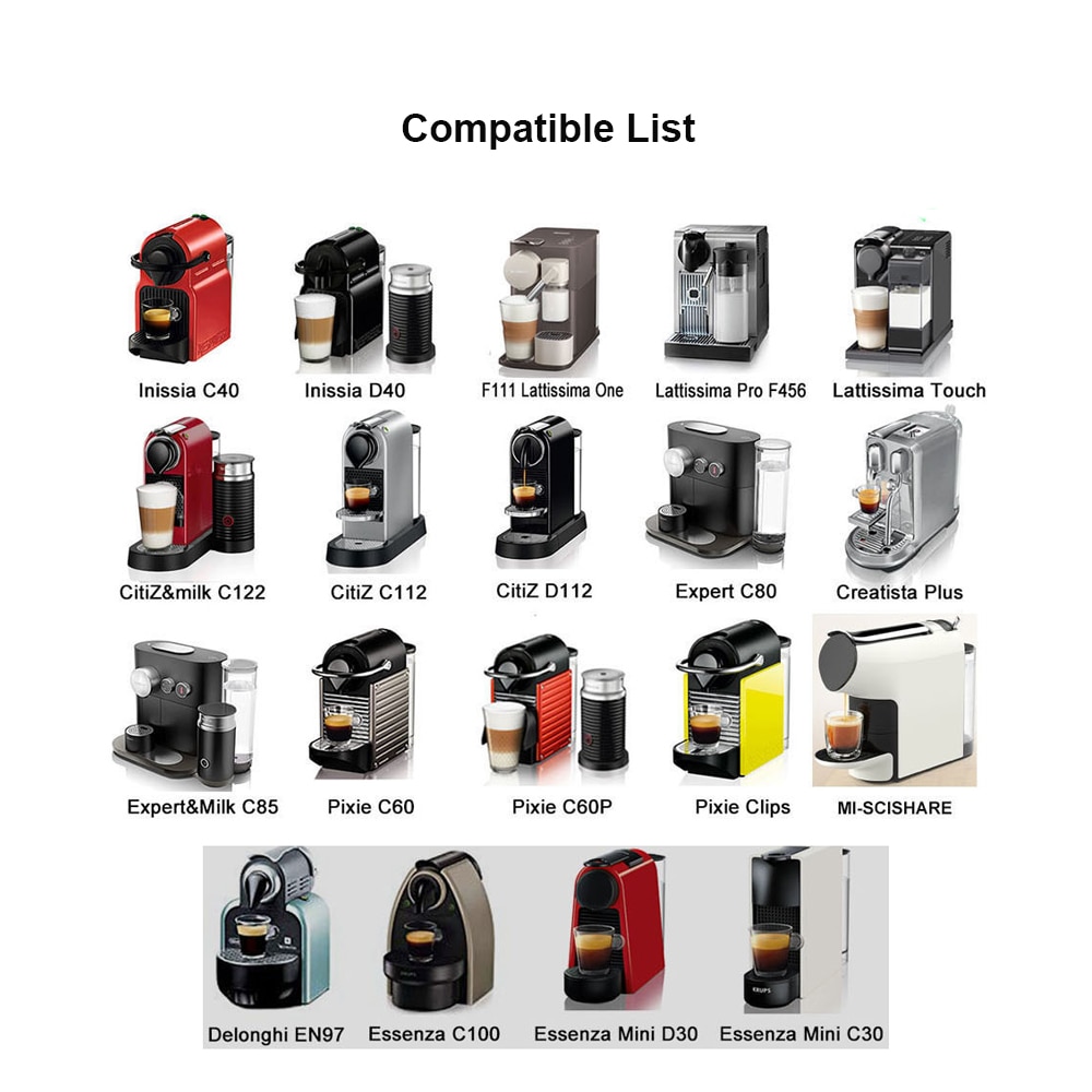 ICafilas-cápsula de café Nespresso vacía, herramienta de prensa de filtro rellenable, de plástico, gratis