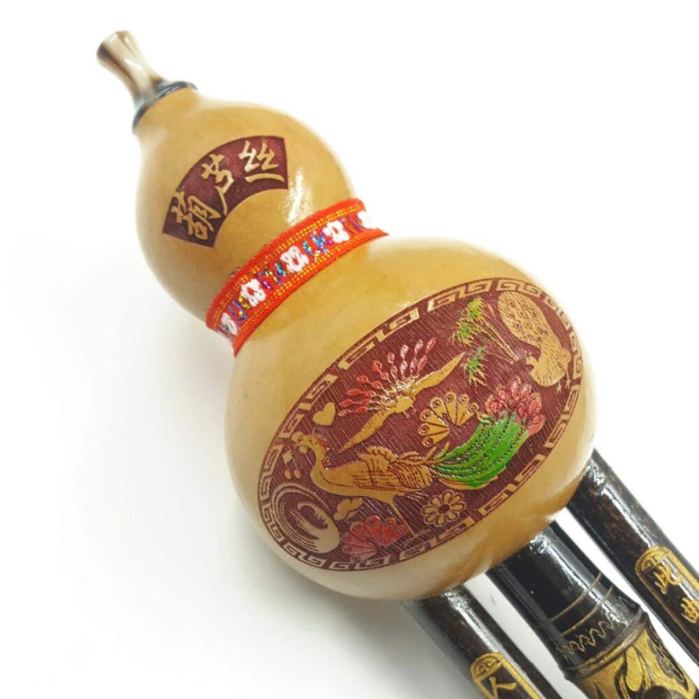 C Key Hulusi-Flauta tradicional china clásica calabaza Cucurbit, instrumento Musical étnico de viento de madera para amantes de la música para principiantes