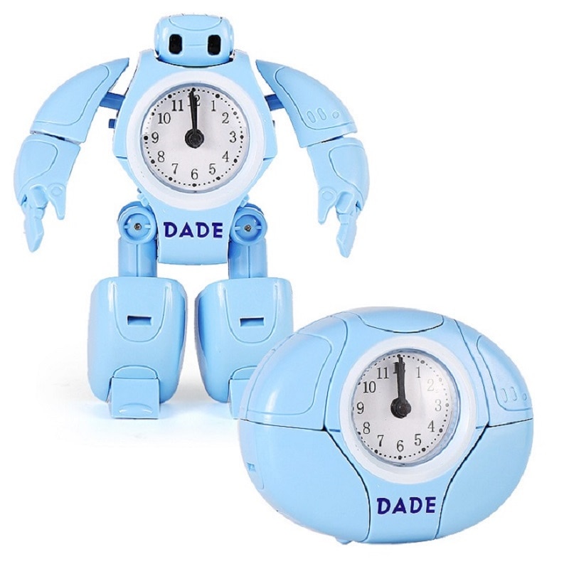 Robot vækkeur skrivebord ur 2 model form rejse vågne ure skrivebordet nålure studerende børn fødselsdage