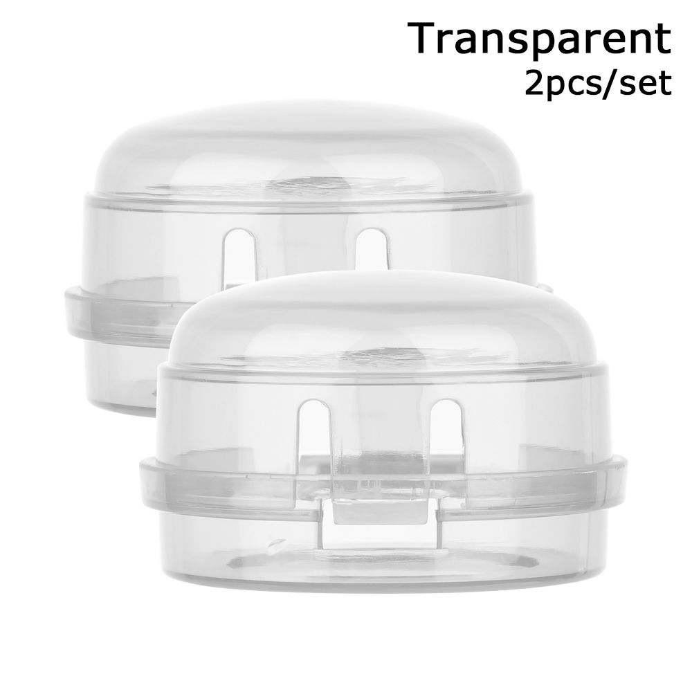 1/2PCS coperchio della serratura del forno di sicurezza del bambino coperchio della manopola della stufa a Gas interruttore della cucina strumento di protezione accessori di protezione strumenti di protezione della casa: Transparent-2pcs