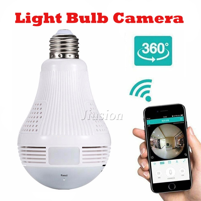 Wifi Mini 360 caméra ampoule sans fil panoramique intelligent IP caméscope vidéo CCTV sécurité à domicile Surveillance Secret Micro Cam