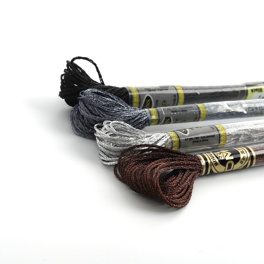 HH Light Effects Floss Metallic Floss Cross Stitch Embroidery Thread 8 meters each Skein DMC and Sullivans brands different