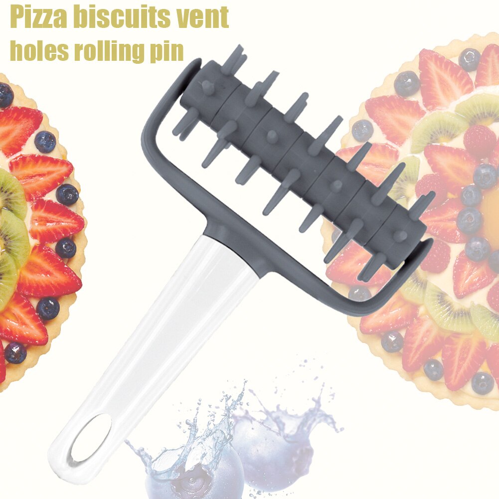 ABS With Spikes Pizza Needle Roller Cake Bread Pin Wheel Easy Clean DIY Grid Cutter Baking Tool Hole Punch Handheld Home Kitchen