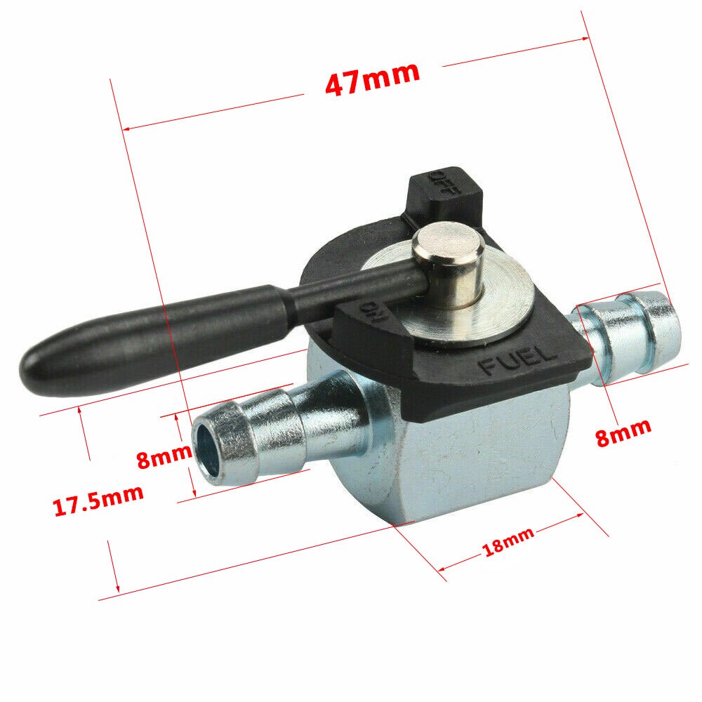 On/Off 1/4In Inline Fuel Tap Petcock Shut Ball Valve For Oregon Part# 07-403 Scag 48568 Replacement Durable Lawn Mover Part