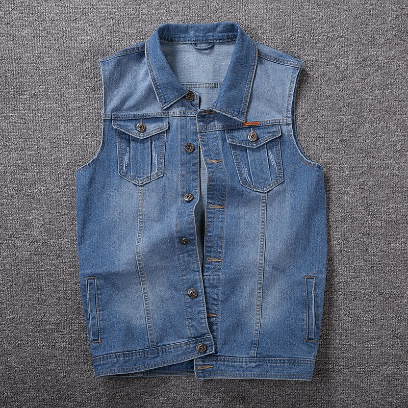 Grande taille 8XL 7XL 6XL hommes Denim gilets hommes sans manches Cowboy vestes homme Vintage rétro gilet décontracté Chubby homme gilet