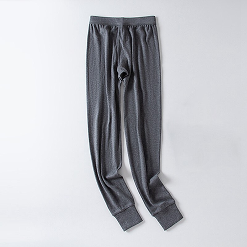 Pantalon Thermo en coton pour homme, sous-vêtements thermiques, respirant, hiver sous-vêtement thermique: Dark Grey Men Pants / L